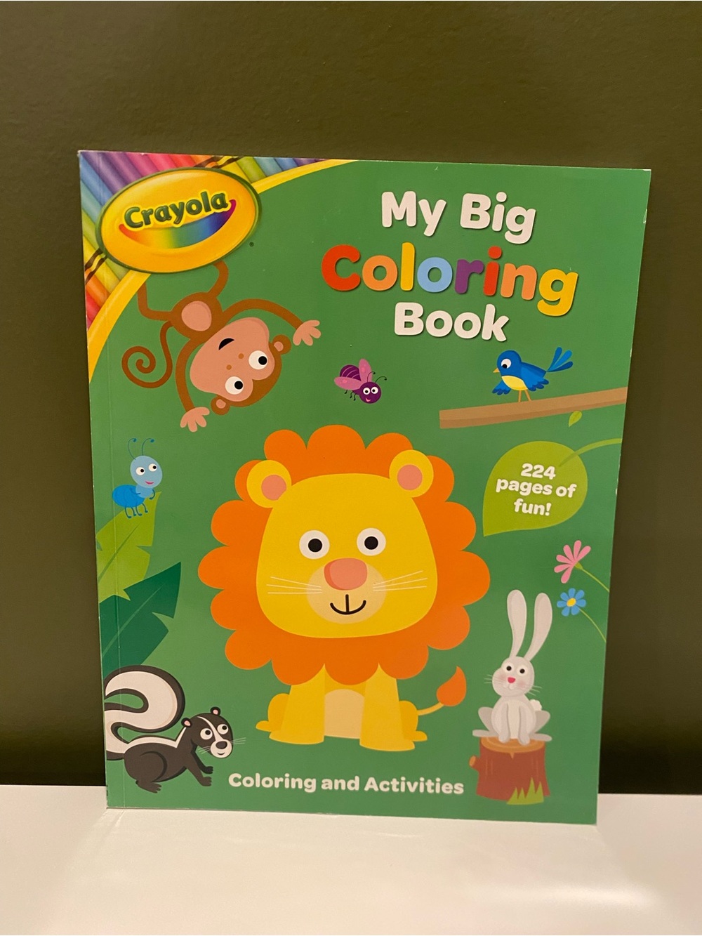 Crayola My Big Coloring Book - Green Cover with Orange Lion